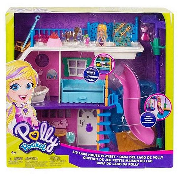 Polly Pocket - Casa Do Lago Da Polly Gigante C/ 36 Cm - Alfabay