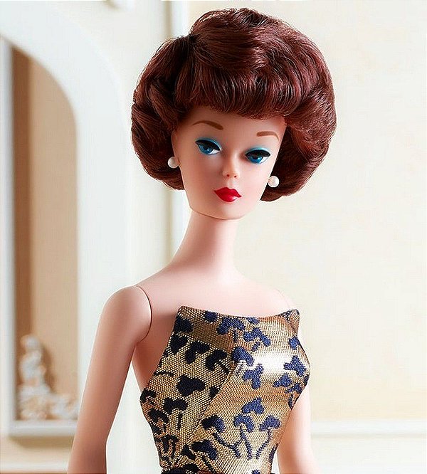 Boneca Barbie 1961 Brownette Bubble Cut Linha Signature Luxo
