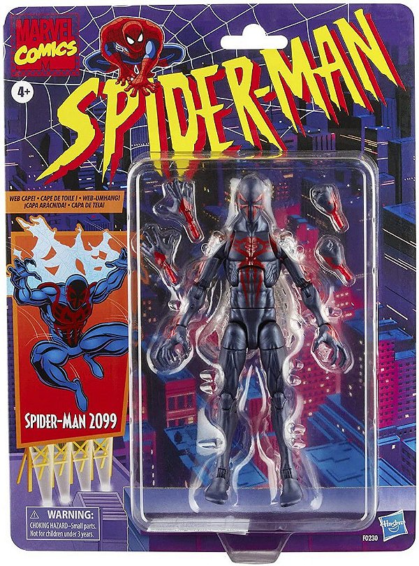 Boneco Marvel Legends Series Spider-man 2099 4 Acessórios