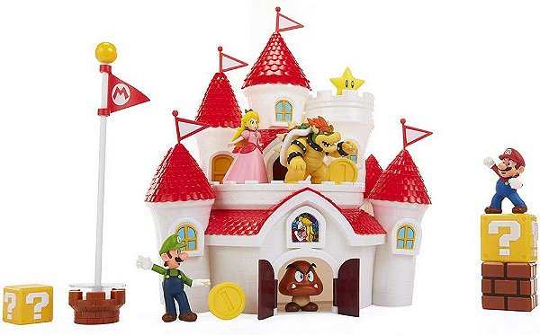 Playset Super Mario Castelo Deluxe Mushroom Kingdom Princesa