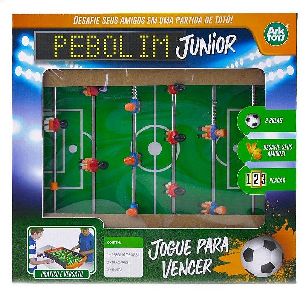 Mini Mesa Pebolim Jogo De Futebol Toto 37 Cm Com Placar