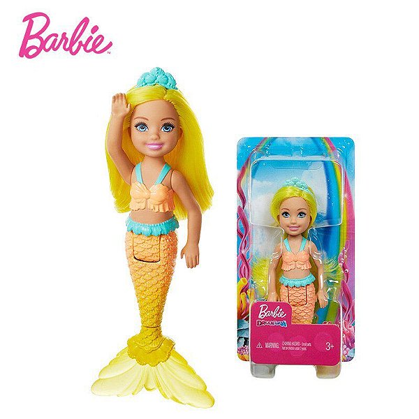 Boneca Barbie - Chelsea Dreamtopia Com Cauda De Sereia Loira