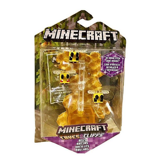 Boneco Minecraft Caves E Cliffs - Abelhas Bees Fofo