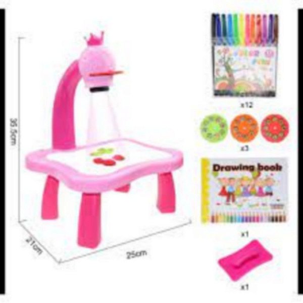 Mesa Magica Brinquedo Projetor Desenho Pintar Infantil 3 em 1