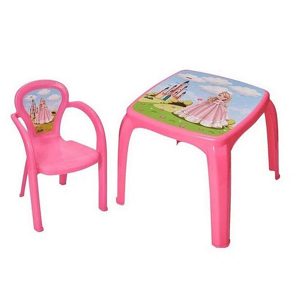 Kit Mesa e Cadeira com Jogos Princesa Sofia Multibrink - Multikids