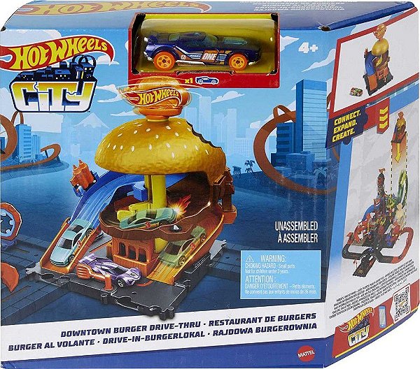 Hot Wheels City Pista de Brinquedo Reboque de Dragão