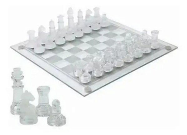 Glass Chess Set - Completo - Tabuleiro de Xadrez com