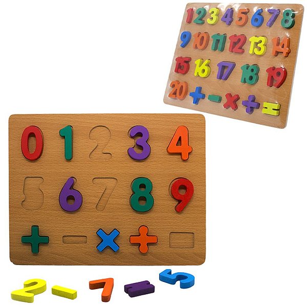 Puzzle de madeira números