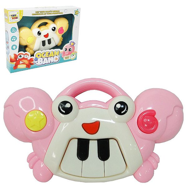 Brinquedo Infantil Teclado Musical Com Luz Caramujinho - Tudofer