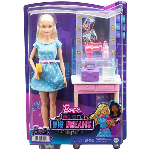 Boneca Barbie Loira Big City Big Dreams Com Pentiadeira