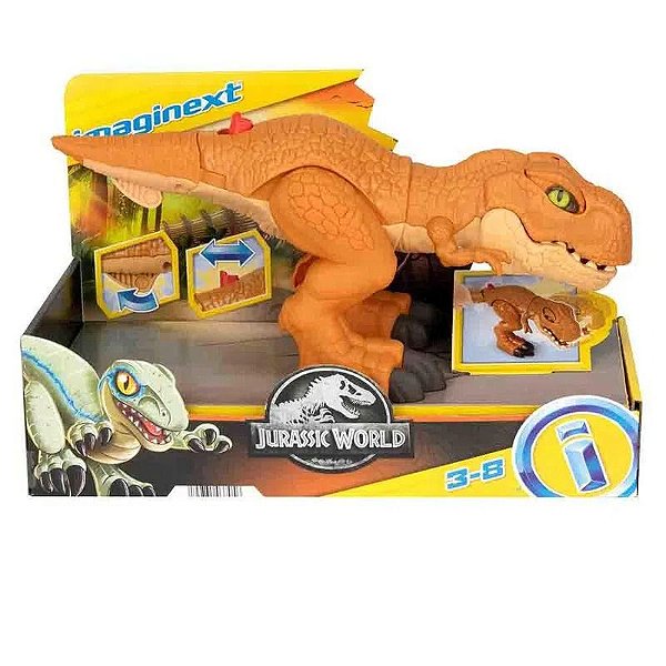 Boneco Imaginext Jurassic World T-rex Ação De Combate 22cm