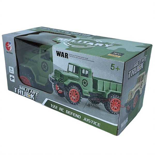 Carrinho De Controle Remoto - Militar 4x4 Big Foot - 19cm Verde