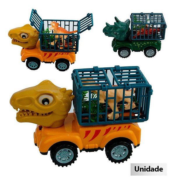 Dinossauro Tiranossauro Rex de Brinquedo com Mini Jaula