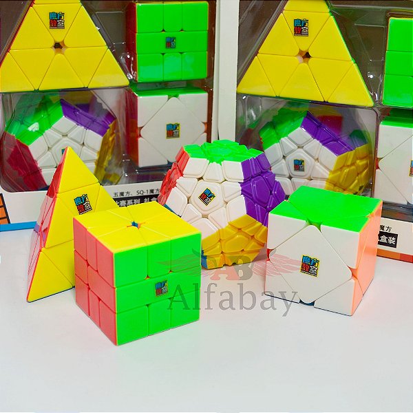 Box Moyu MoFangJiaoShi Pyraminx + Skewb + Megaminx + Square -1