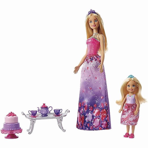 Barbie Dreamtopia + Mini Princesa Fantasia Na Hora Do Chá - Com Acessórios