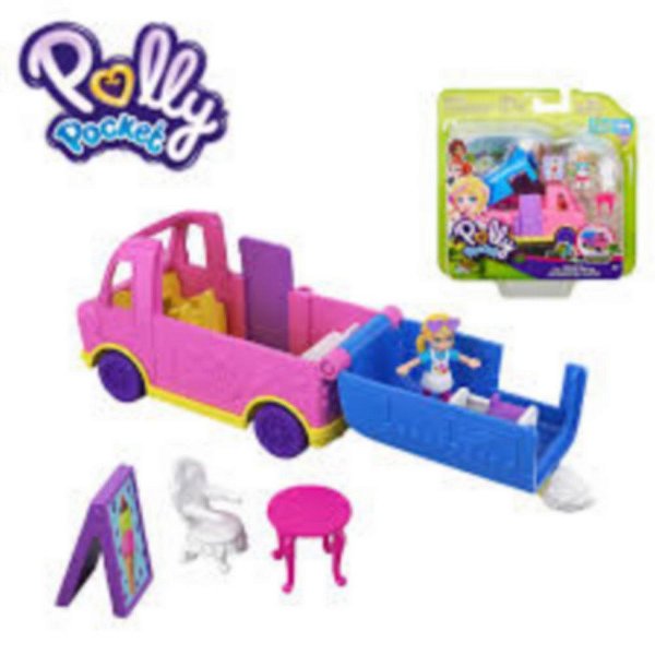 Boneca Micro Polly Pocket Pollyville - Caminhão Sorvete Mattel