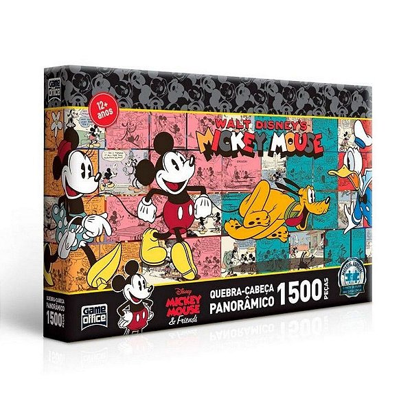 Quebra Cabeça Panorâmico 1.500 Peças Walt Disney Mickey Mouse & Friends