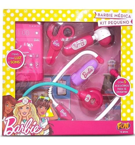 Brinquedo Kit De Medica Pequeno Infantil Da Barbie