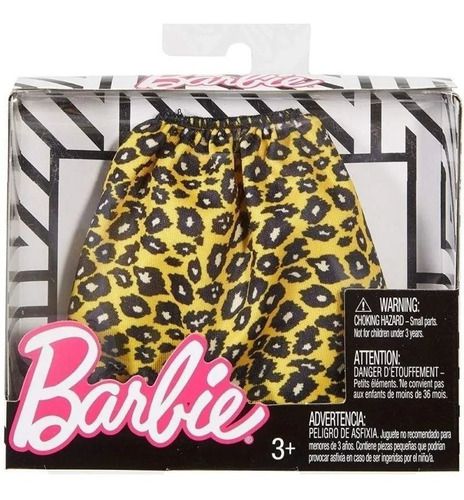 Roupa Da Barbie Fashion Saia Laranja De Onça