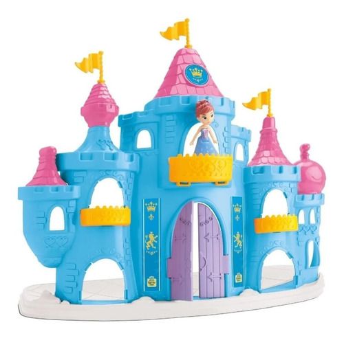 Castelo Completo Da Princesa Judy Boneca E Móveis Azul