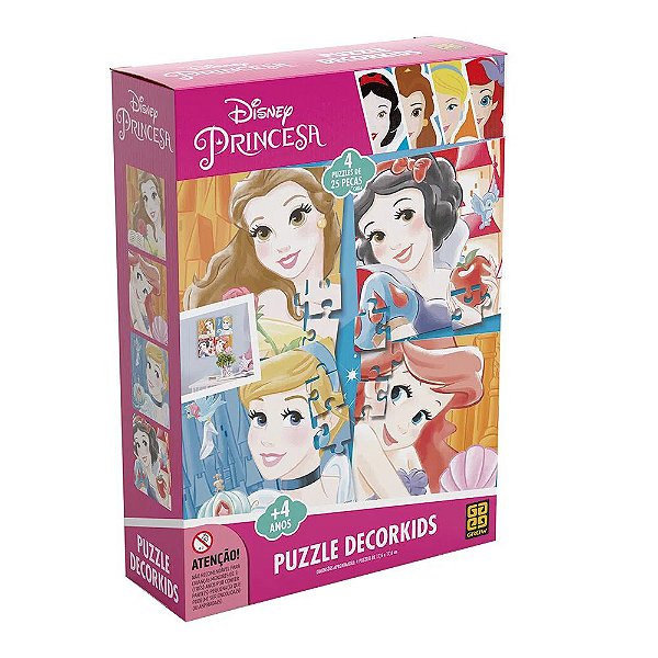 Quebra Cabeça Decorkids Princesa Disney Puzzle