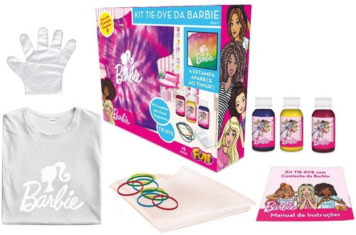 Kit Tie Dye Estampa Barbie Camiseta Tamanhos Variados