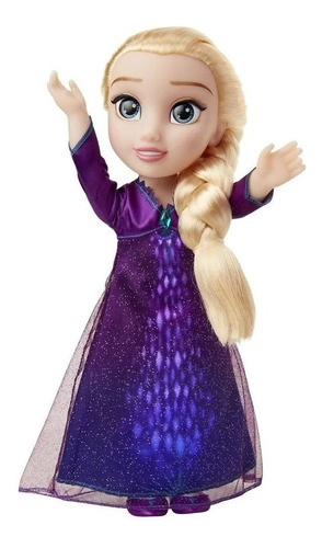 Boneca Com Luzes E Sons - 37 Cm - Disney - Frozen 2 - Elsa