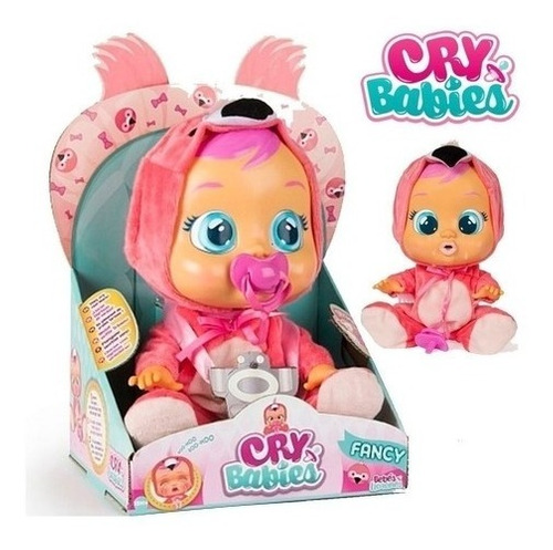 Boneca Cry Babies Flamy Com Chupeta Chora D Verdade Flamingo