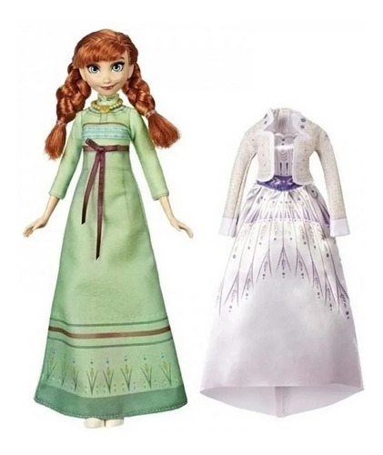 Boneca Frozen 2 Disney Anna Troca De Roupa 2 Vestido