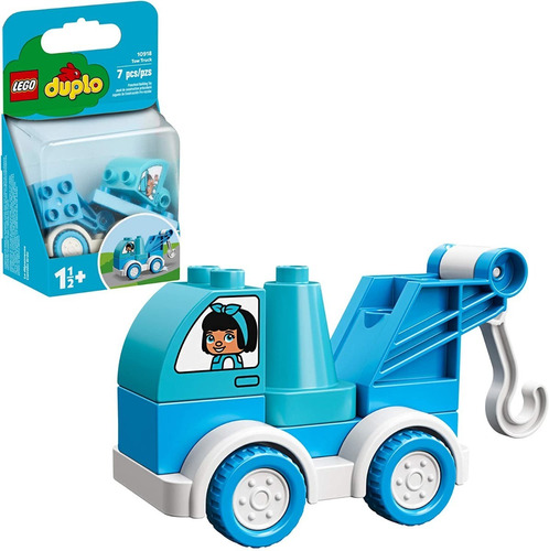 Lego Duplo 10918 Caminhão De Reboque 7 Peças Azul E Branco
