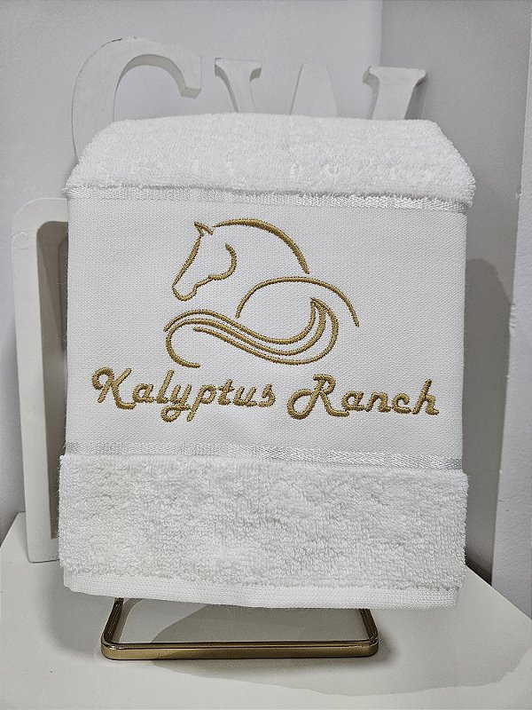 Toalha de Rosto Bordada