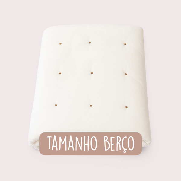 Edredom berço 110x150cm de algodão orgânico off white