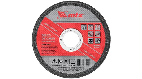 Disco de Corte para Inox e Metal, 180 x 1,6 x 22 mm