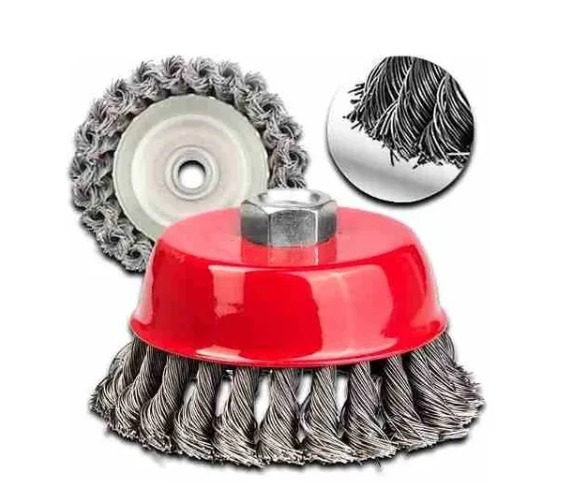 ESCOVA DE ACO CARBONO TIPO COPO, TORCIDA, 75 MM- FC746249