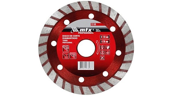 DISCO DE CORTE DIAMANTADO TURBO 110 X 20 MM. FC 731169