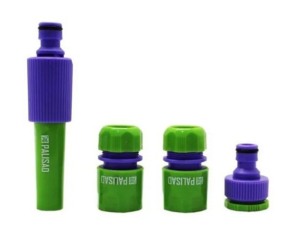 Kit Esguicho Engate Rápido Para Mangueira 1/2 Com Bloqueador