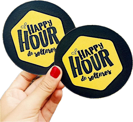 Porta Copos Personalizados 1.000 Peças - Papelão Liner Extra Absorvente 850g Bolacha de Chopp SP