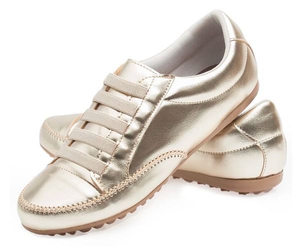 SAPATÊNIS FEMININO COMFORT METALIZADO SINTÉTICO