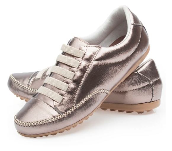 SAPATÊNIS FEMININO COMFORT SINTÉTICO - PRATA VELHA