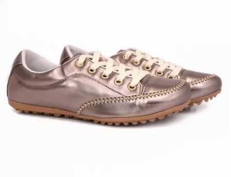 SAPATÊNIS FEMININO COMFORT METALIZADO SINTÉTICO