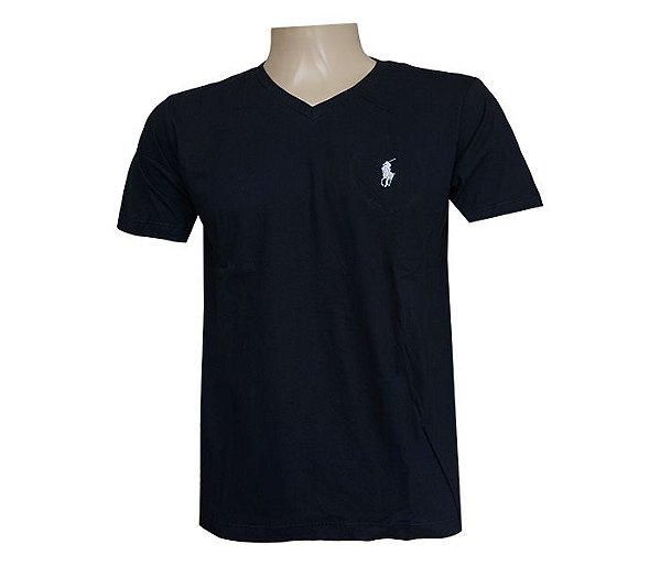 Camisa Polo Ralph Lauren Gola V preta