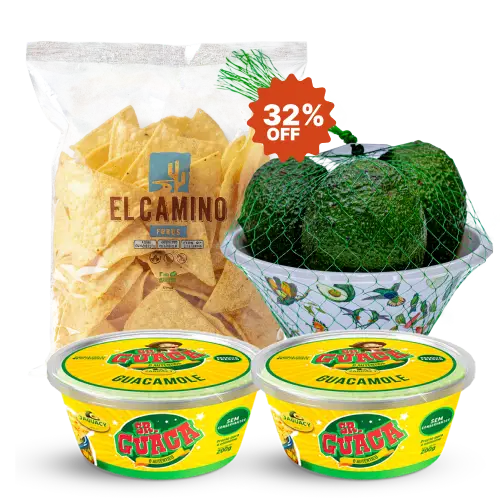 2 Sr. Guaca + 1 Bowl + 1 Nacho (Kit Combo com os amigos)