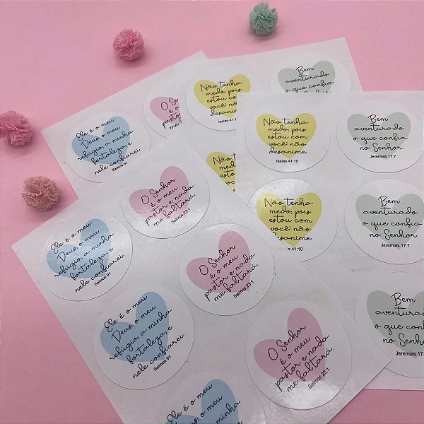 Adesivo Agradecimento Cliente Frases Biblicas Sortidas