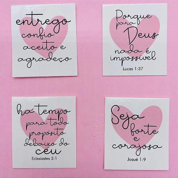 Mini Cartão Mensagens Bíblicas Motivacional Bíblia