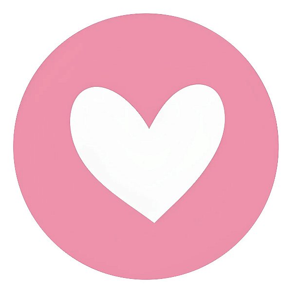 Adesivos Lacre Coração 3x3cm Unboxing Embalagens Colante Rosa Bebê