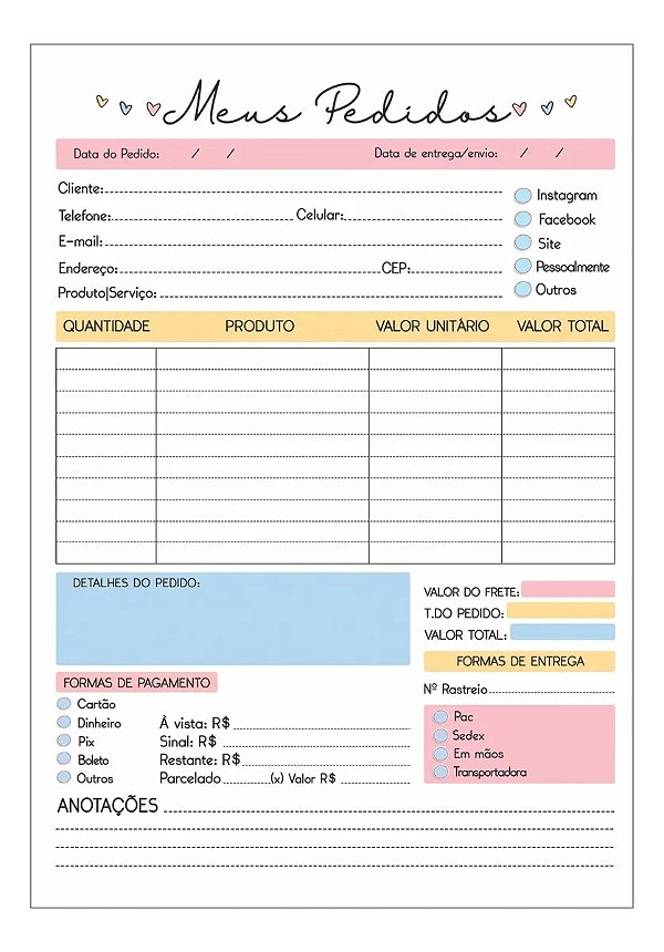 Talão Bloco Carta De Agradecimento Ao Cliente