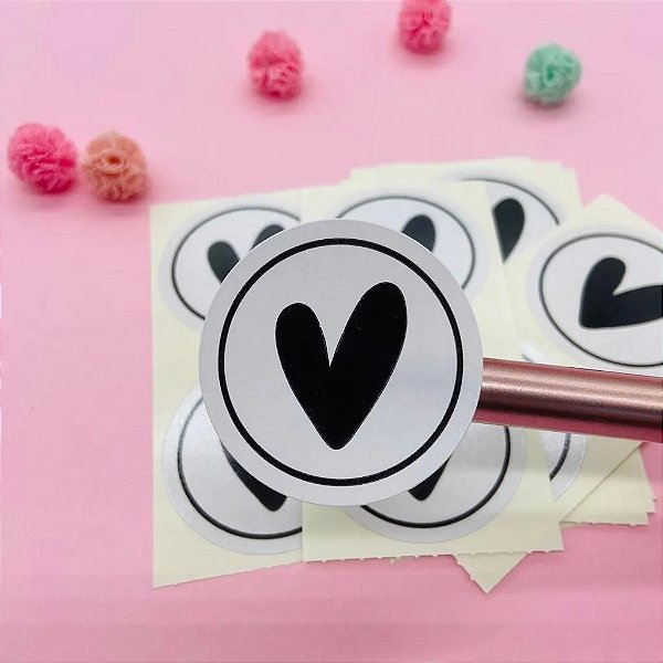 Etiquetas Adesivas Rótulos Embalagem 4x4cm Sua Encomenda Branco/preto