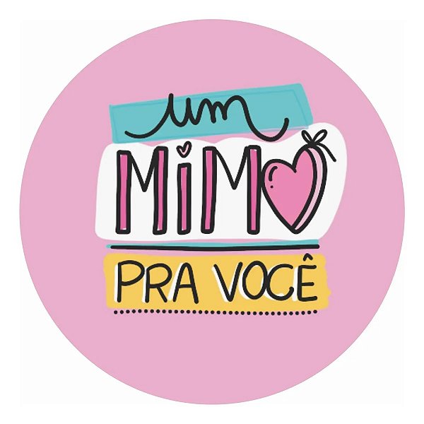 Etiqueta Adesivo Embalagens De Produtos Um Mimo Rosa