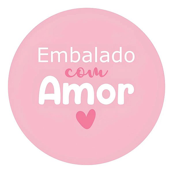 Adesivos Etiqueta Papelaria Embalado Com Amor Rosa Rosa