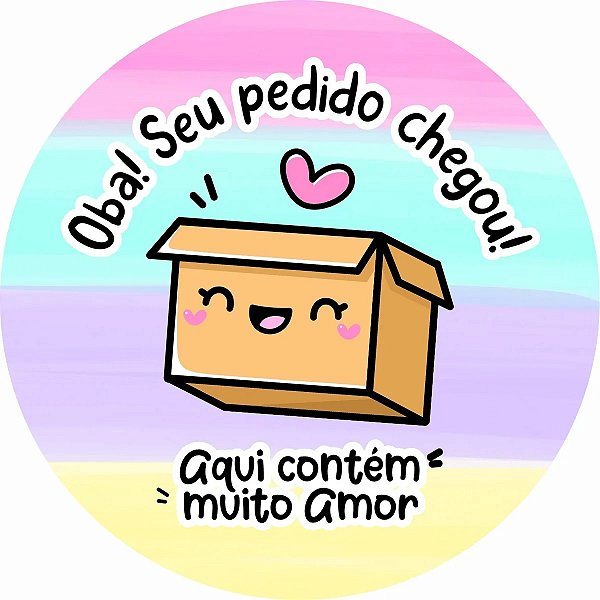 Adesivo Agradecimento Frases Oba Seu Pedido Chegou